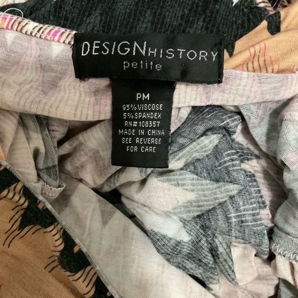 Design History Petite women’s Chevron Maxi multicolored dress size PM - Picture 3 of 5